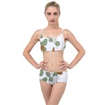 Nasturtium Flowers Plant Leaves Layered Top Bikini Set