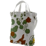 Nasturtium Flowers Plant Leaves Canvas Messenger Bag