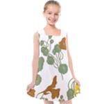 Nasturtium Flowers Plant Leaves Kids  Cross Back Dress