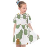 Nasturtium Flowers Plant Leaves Kids  Sailor Dress