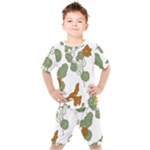 Nasturtium Flowers Plant Leaves Kids  T-Shirt and Shorts Set