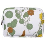 Nasturtium Flowers Plant Leaves Make Up Pouch (Medium)