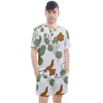 Nasturtium Flowers Plant Leaves Men s Mesh T-Shirt and Shorts Set