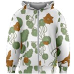 Nasturtium Flowers Plant Leaves Kids  Zipper Hoodie Without Drawstring