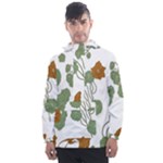 Nasturtium Flowers Plant Leaves Men s Front Pocket Pullover Windbreaker