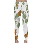 Nasturtium Flowers Plant Leaves Lightweight Velour Classic Yoga Leggings