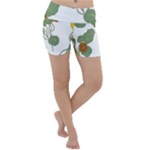 Nasturtium Flowers Plant Leaves Lightweight Velour Yoga Shorts