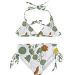 Nasturtium Flowers Plant Leaves Kids  Classic Bikini Set