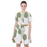 Nasturtium Flowers Plant Leaves Sailor Dress