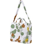 Nasturtium Flowers Plant Leaves Square Shoulder Tote Bag