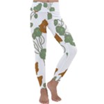 Nasturtium Flowers Plant Leaves Kids  Lightweight Velour Classic Yoga Leggings