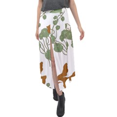 Velour Split Maxi Skirt 