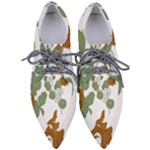 Nasturtium Flowers Plant Leaves Pointed Oxford Shoes