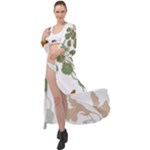 Nasturtium Flowers Plant Leaves Maxi Chiffon Beach Wrap