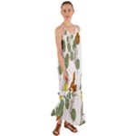 Nasturtium Flowers Plant Leaves Cami Maxi Ruffle Chiffon Dress