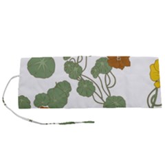 Nasturtium Flowers Plant Leaves Roll Up Canvas Pencil Holder (S) from ArtsNow.com