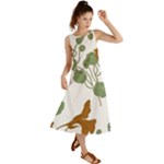 Nasturtium Flowers Plant Leaves Summer Maxi Dress