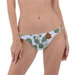 Nasturtium Flowers Plant Leaves Ring Detail Bikini Bottoms