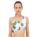 Nasturtium Flowers Plant Leaves Spliced Up Bikini Top 