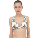 Nasturtium Flowers Plant Leaves Classic Banded Bikini Top