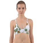 Nasturtium Flowers Plant Leaves Wrap Around Bikini Top