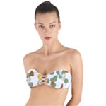 Nasturtium Flowers Plant Leaves Twist Bandeau Bikini Top