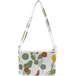 Nasturtium Flowers Plant Leaves Double Gusset Crossbody Bag