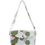 Nasturtium Flowers Plant Leaves Removable Strap Clutch Bag