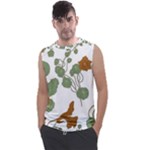 Nasturtium Flowers Plant Leaves Men s Regular Tank Top