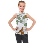 Nasturtium Flowers Plant Leaves Kids  Sleeveless Polo T-Shirt