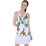 Nasturtium Flowers Plant Leaves Racer Back Mesh Tank Top