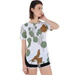 Nasturtium Flowers Plant Leaves Perpetual Short Sleeve T-Shirt