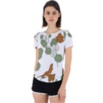 Nasturtium Flowers Plant Leaves Back Cut Out Sport T-Shirt