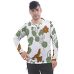 Nasturtium Flowers Plant Leaves Men s Pique Long Sleeve T-Shirt