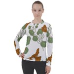 Nasturtium Flowers Plant Leaves Women s Pique Long Sleeve T-Shirt