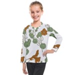 Nasturtium Flowers Plant Leaves Kids  Long Mesh T-Shirt