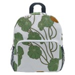 Nasturtium Flowers Plant Leaves Kids  Age 5-10 Lightweight School Backpack with Side Pockets