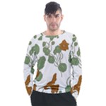 Nasturtium Flowers Plant Leaves Men s Long Sleeve Raglan T-Shirt