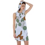 Nasturtium Flowers Plant Leaves Racer Back Hoodie Dress