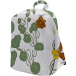 Nasturtium Flowers Plant Leaves Zip Up Backpack