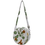 Nasturtium Flowers Plant Leaves Crossbody Circle Bag