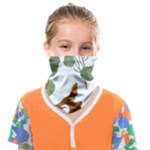 Nasturtium Flowers Plant Leaves Face Covering Bandana (Kids)