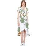 Nasturtium Flowers Plant Leaves High Low Boho Dress