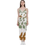 Nasturtium Flowers Plant Leaves V-Neck Camisole Jumpsuit