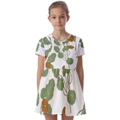 Kids  Short Sleeve Pinafore Style Dress 