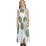 Nasturtium Flowers Plant Leaves Kids  Satin Sleeveless Maxi Dress