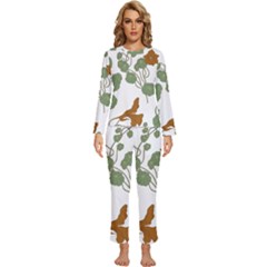 Womens  Long Sleeve Lightweight Pajamas Set 