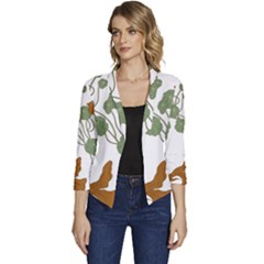 Women s Casual 3/4 Sleeve Spring Jacket 