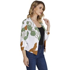 Women s Casual 3/4 Sleeve Spring Jacket 