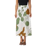 Nasturtium Flowers Plant Leaves Classic Midi Chiffon Skirt